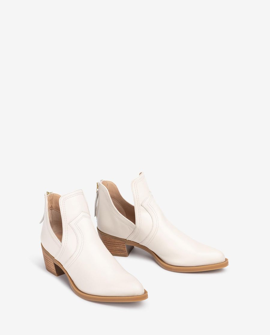 Unisa Mujer Botín cowboy cut-out - Blanco