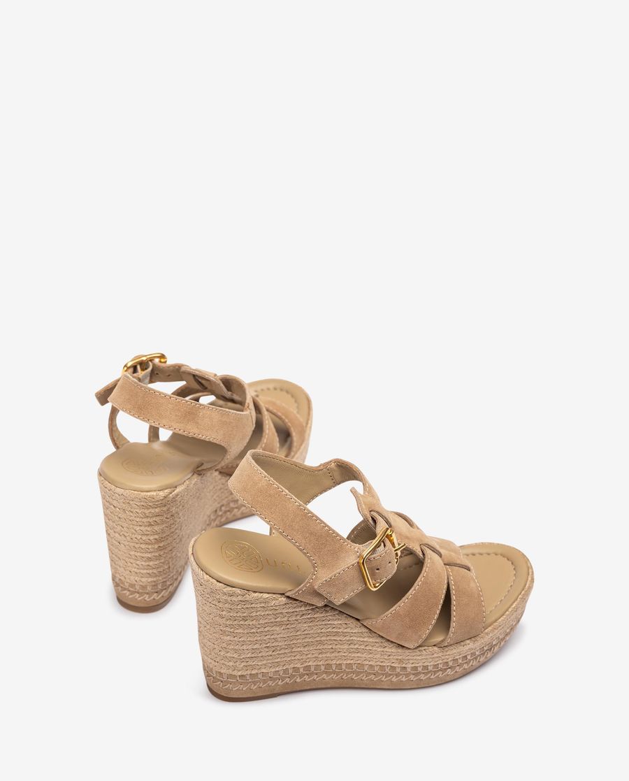Unisa Mujer Cuña alta con pespuntes - Beige