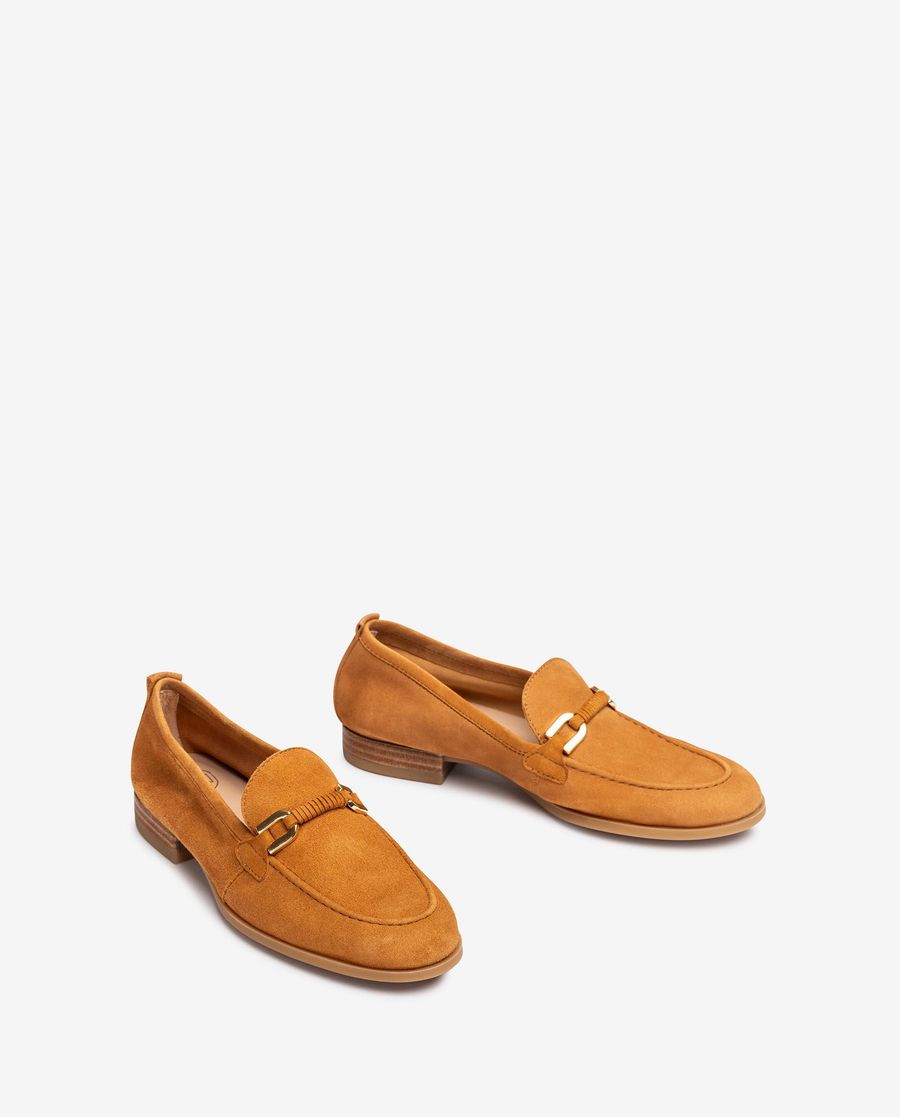 Unisa Mujer Mocasín con adorno de piel al tono - Marrón