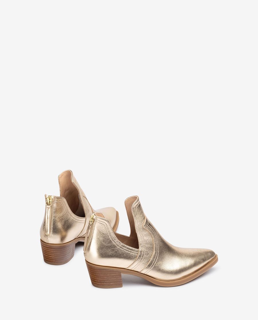 Unisa Mujer Botín cowboy cut-out - Oro