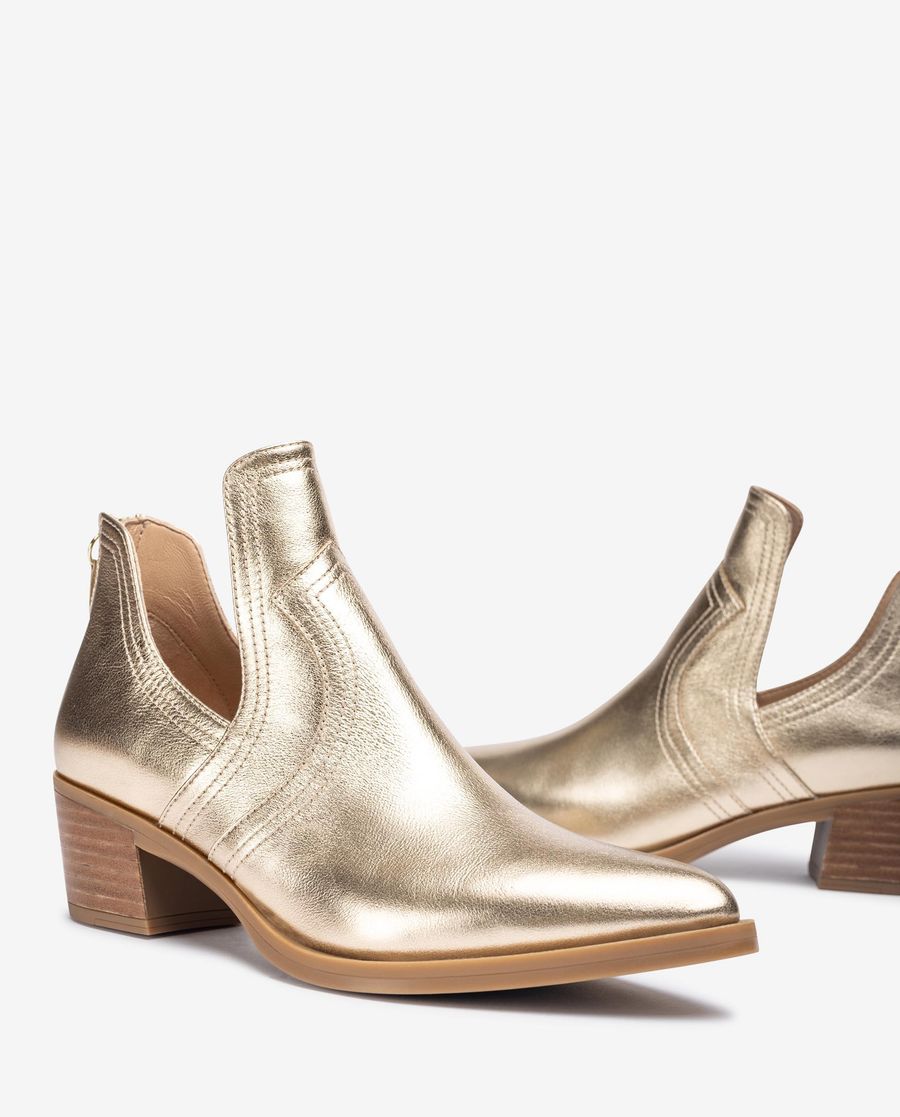 Unisa Mujer Botín cowboy cut-out - Oro